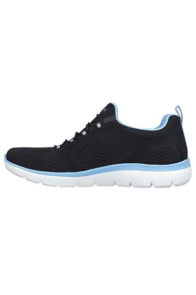 SKECHERS Black Blue Walking Shoes - 149523 -Bkbl