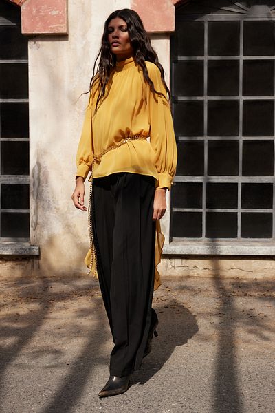 Trendyol Modest Pantaloni țesuți cu pliuri negre X AI TCTAW25TP00000