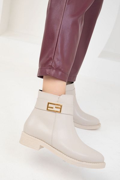 SOHO Beige Women's Boots - 19804 Model Bootie