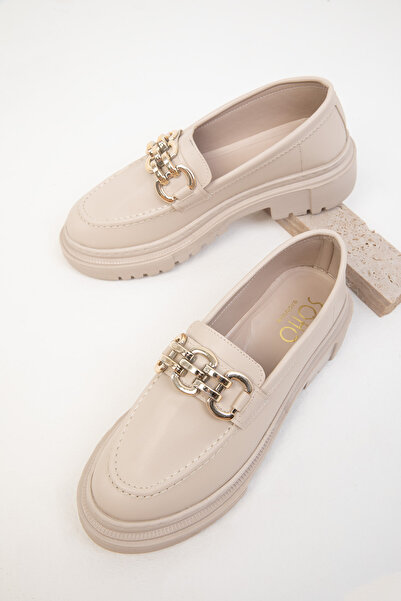 SOHO BEJ Kadın Loafer Ayakkabı 17868