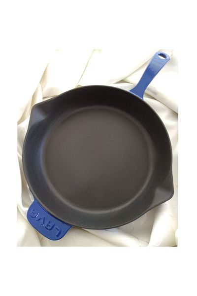 Lava Cast Iron Frying Pan 28 Cm Metal Handle Blue