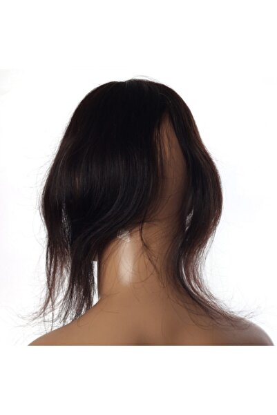 AYTUĞ PERUK %100 Doğal Saç / Tepelik / Koyu Kestane / Kakül Kesilebilir