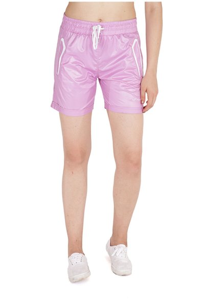 FORE SPORT Women's Light Pink Pocket Elaborate Shiny Shorts