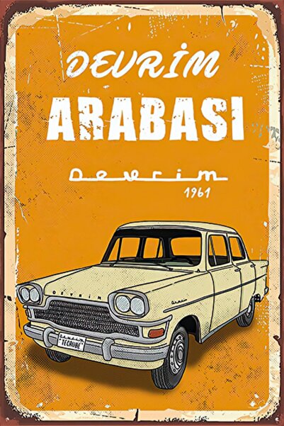 Hayal Poster Devrim Arabası Retro Ahşap Poster