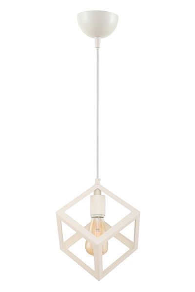 Begüsa Cube Single White Chandelier