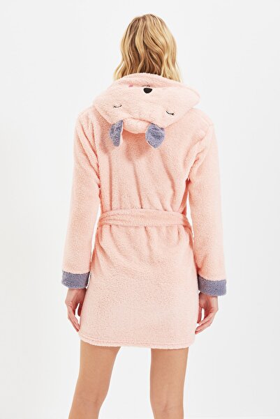Trendyol Collection Dressing Gown - Pink - Crop