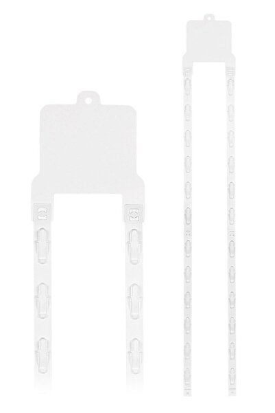 asPOS Display Asalak Askı Set Çift Sıralı, Plastik Asılan Stand 10'lu Paket