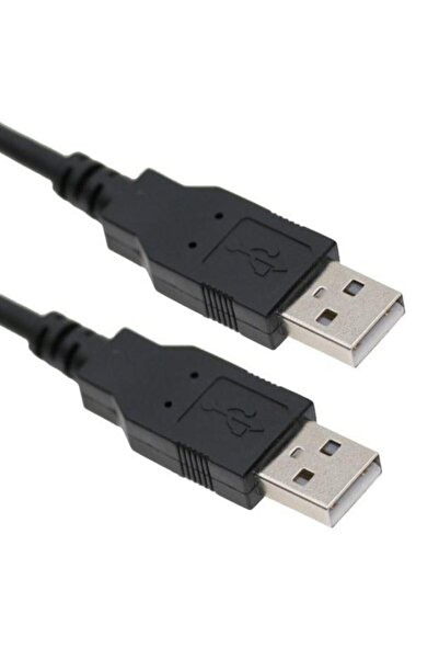 WOZLO 3 Metre Usb Erkek Erkek Kablo - Usb 2.0 Siyah Iki Ucu Erkek Kablo