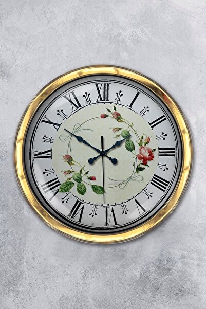 Platin Saat هدية ساعة حائط على شكل ورقة معدنية ذهبية مقاس 40 سم