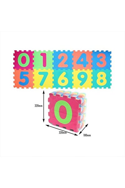 baby toys Eva 10 Parça Puzzle Oyun Matı Numaralar /