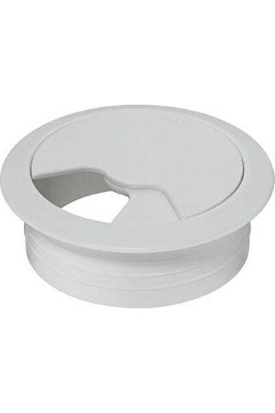 Alış Ticaret Masa Üstü Kablo Kanalı Deliği Kapağı Beyaz 6 Cm