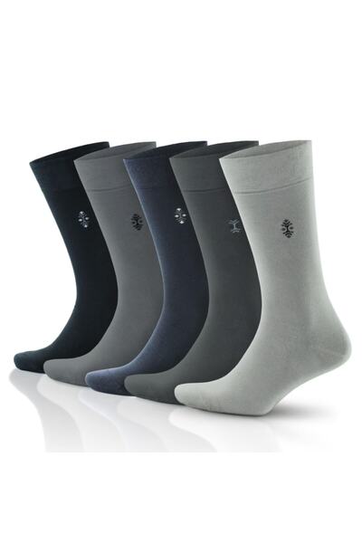 Go With 5'li Bambu Likralı Esnek Sıkmayan Kaliteli Kutulu Renkli Erkek Çorabı 3558