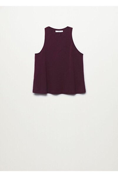 MANGO Woman Γυναικείο Μπορντό Stretch Top