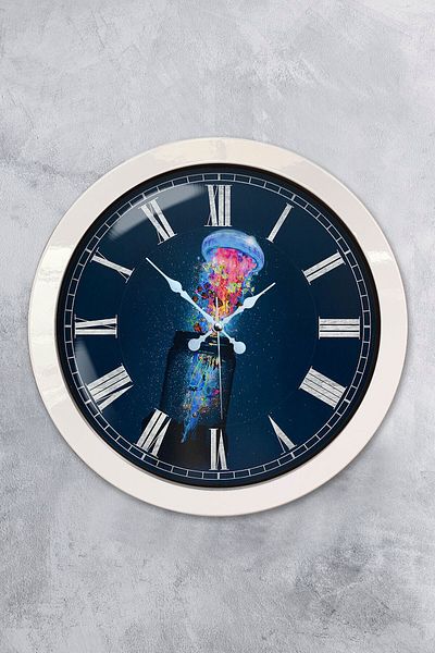 Kasva Concept Gift 36 cm White Metal Sea Wall Clock