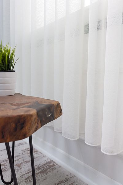 Brillant Tulle Curtain Gramage Natural Linen Cream 1 to 2.5 Medium Pleat