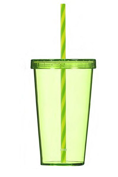krommet Glass with Straw 660 Cc