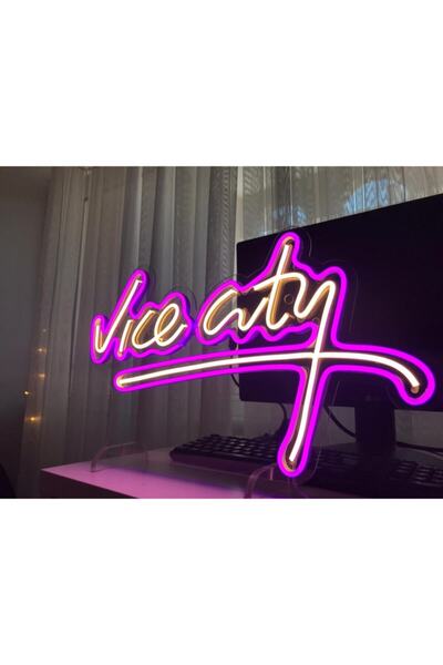 Neon Vice City Led Tablo Duvar Dekorasyonu