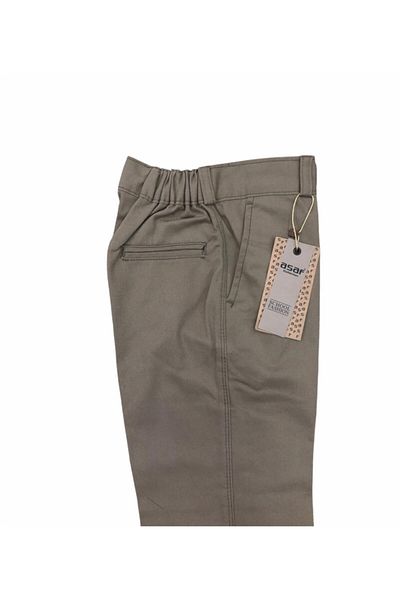 Dıgıl Kids Children's School Pants Canvas Half Rubber Primary School Middle School Quality Saf Beige