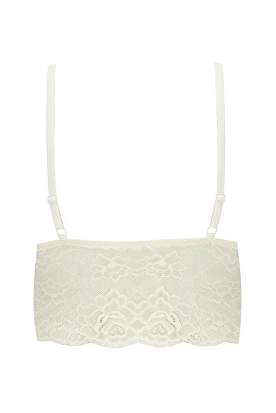DeFacto Women's Ecru Lace Rope Detailed Triangle Bralet V2503Az21Sm
