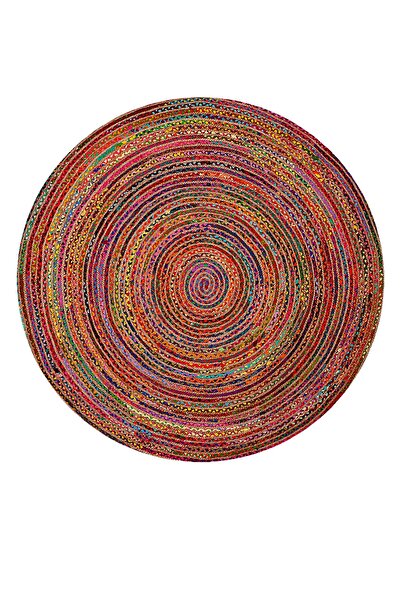 Modern home Renkli Yuvarlak Halı Kolay Temizlenebilen Dijital Baskı Deri Kaym...