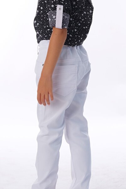 Edlis Erkek Çocuk Yandan Cep Keten Pantolon