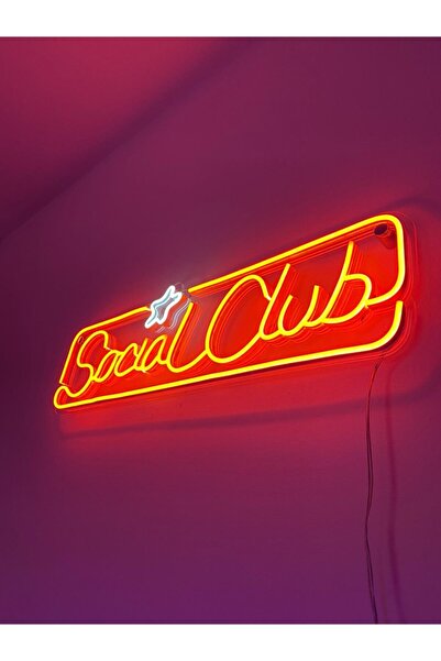 Neon Socıal Club Led Tablo Duvar Dekorasyonu