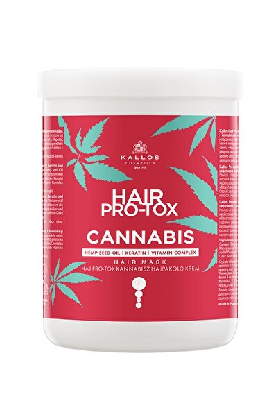 Kallos Cosmetics Hair Pro-Tox Cannabis 1000ml Hemp Seed Oil, Hair Mask Containing Keratin and Vitamin Complex