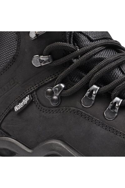 Scooter 1219 Crazy Black Waterproof Genuine Leather Outdoor Men's Boots