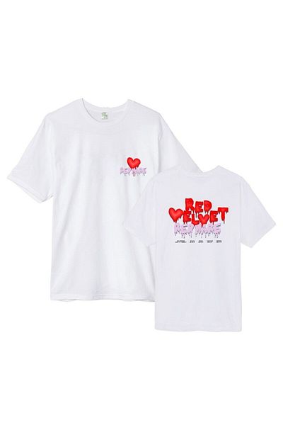 Korefanzin Tricou Red Velvet Red Mare Concert Alb Unisex
