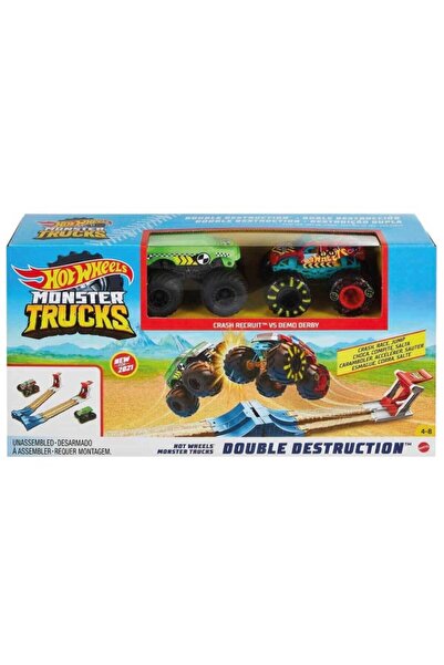 HOT WHEELS Monster Trucks Çifte Çarpışma 3'ü1 Arada Oyun Seti Gyc80