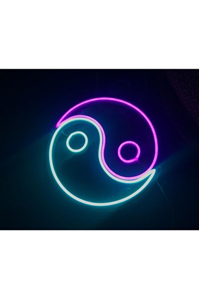 Neon Ying Yang Led Tablo Duvar Dekorasyonu