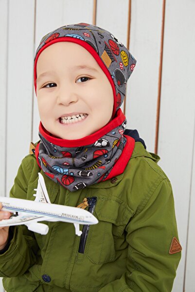 Babygiz Chlapecký zakouřený sportovní baretový límec ke krku Měkká dvouvrstvá přírodní bavlna česaná bavlna