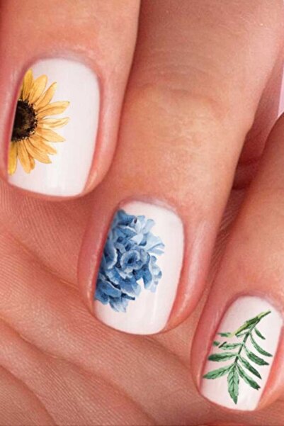 Artikel Çiçekler Tırnak Dövmesi, Tırnak Tattoo, Nail Art, Tırnak Sticker