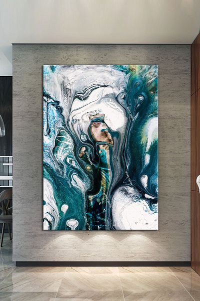 Morfil Sanat Atölyesi Dansul culorilor pictură artistică abstractă pe pânză (8 dimensiuni diferite)