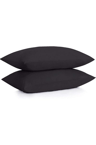Vefa Home Collection 100% Cotton Ranforce Pillow Case - Black - Set of 2 50x70 -