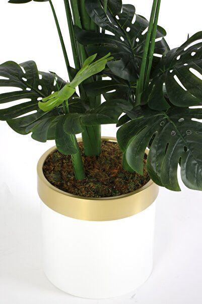 Yapay Çiçek Deposu Yapay Deve Tabanı Ağacı Metal Saksıda 180 Cm (monstera Deliciosa)