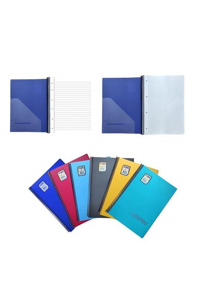 Gıpta كرومو سيبPpغطاء 40 Yp.notebook مقاس A4 3 خطوط + 3 مربعات