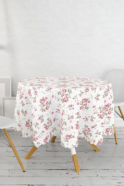 Realhomes Fata de Masa Rotunda Imprimata Digital Rose Design - Diametru 140cm