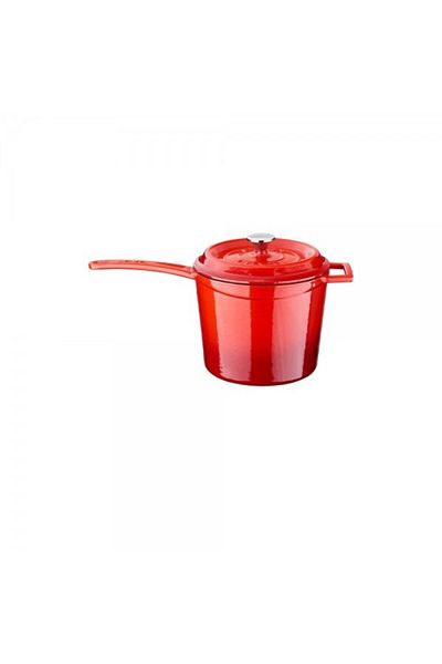 Lava 18 cm Red Round Deep Pot - Sauce Pot