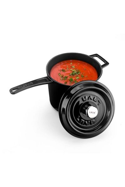 Lava 18 cm Red Round Deep Pot - Sauce Pot