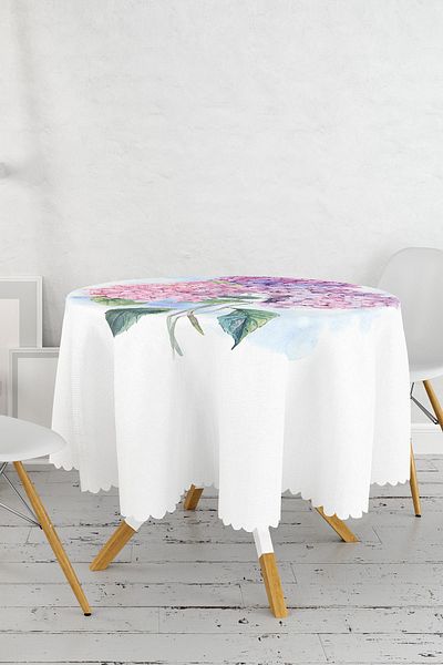 Realhomes Față de masă rotundă modernă cu imprimare digitală cu design special - diametru 140 cm