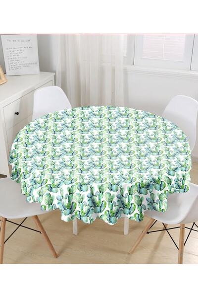 Realhomes Кaktüs Спеціально розроблена цифрова друкована кругла скатертина - ...