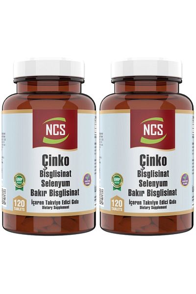 NCS Zinc Bisglycinate & Copper Selenium Zinc 2 X 120 Tablets