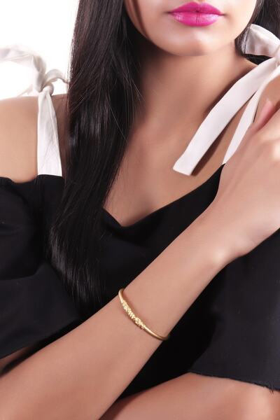 LABALABA Kadın Altın Renk Kaplama Ayarlanabilir Bohem Bileklik