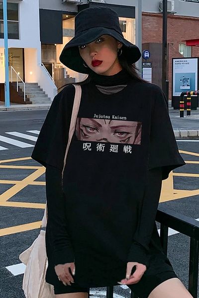 Köstebek Grf Anime Jujutsu Kaisen - Wiki Eyes Black Unisex T-shirt