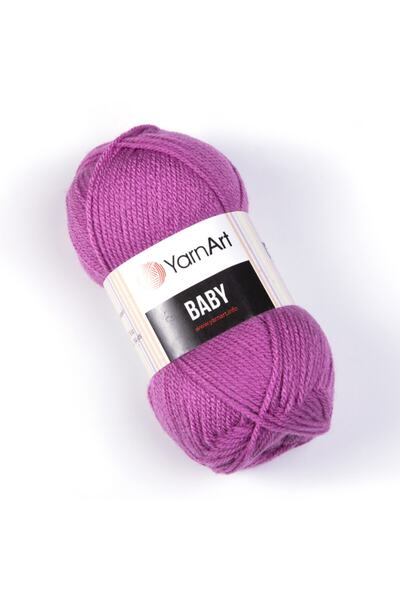 Yarnart بيبي - حبل حياكة يدوي للأطفال أرجواني فاتح-560