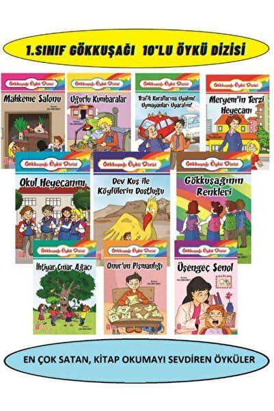 Ata Yayıncılık 1.sınıflar Sevimli Öykü Dizisi (10 KİTAP) Değerlendirme Soru K...