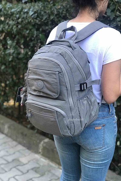 DodoButik Gray Backpack with Water Resistant Pockets