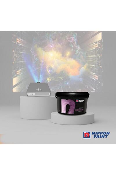 Genel Markalar Yüksek Kaliteli Beyaz Projeksiyon Boyası 1,25 Lt, parlak ve canlı görüntü sağlar