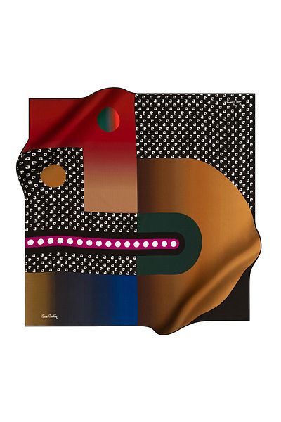 Pierre Cardin Κασκόλ 90x90 καφέ